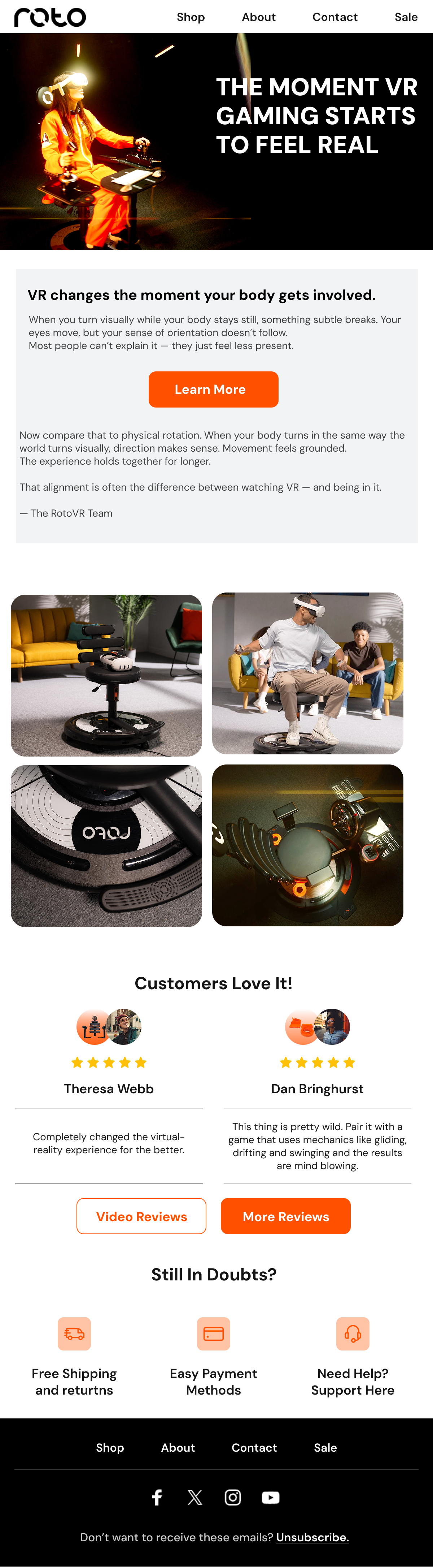 RotoVR E-Mail Design